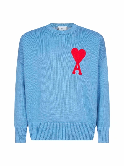 Shop Ami Alexandre Mattiussi Sweater In Blue