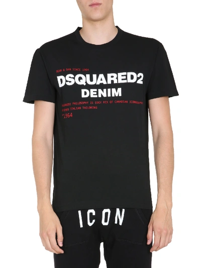 Shop Dsquared2 Round Neck T-shirt In Nero