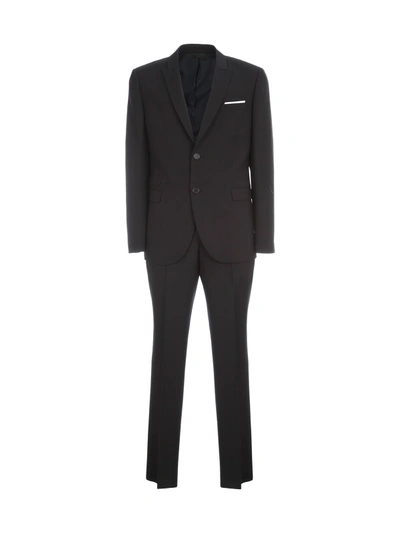 Shop Neil Barrett Slim Fitted Suit In Navy
