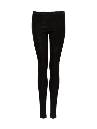 Shop Rick Owens Leather Tecuatl Leggings In Black