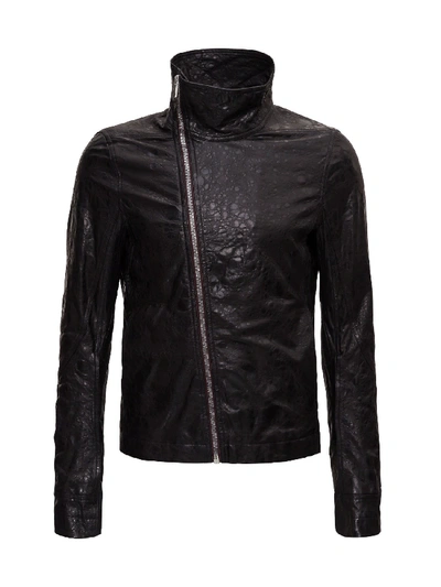 Shop Rick Owens Bauhaus Leather Jacket In Black