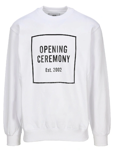 Shop Opening Ceremony Box Logo Sweatshirt In White