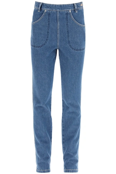 Shop Kenzo High-rise Jeans In Bleu Nuit (blue)