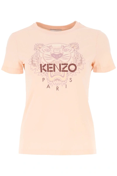 Shop Kenzo Tiger Print T-shirt In Rose Clair (pink)