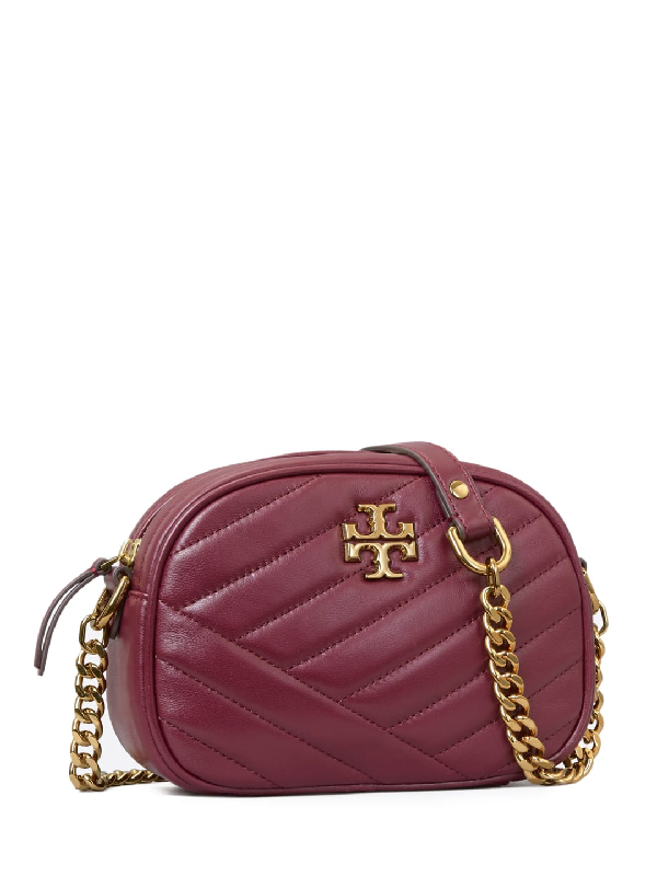 Tory Burch Kira Small Quilted Leather Camera Crossbody In Burgundy ...