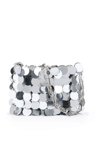 Shop Rabanne Iconic 1969 Sparkle Bag In Silver (silver)