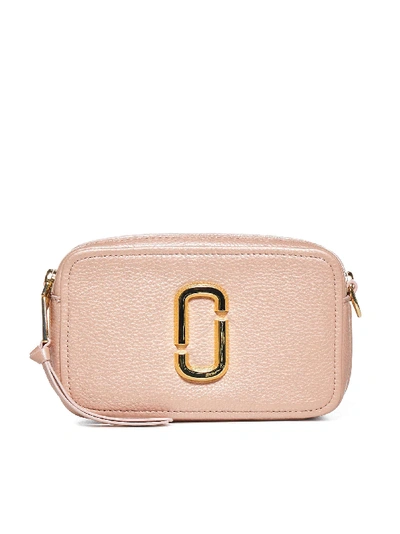 Shop Marc Jacobs Softshot 21 Leather Shoulder Bag In Pearl Blush