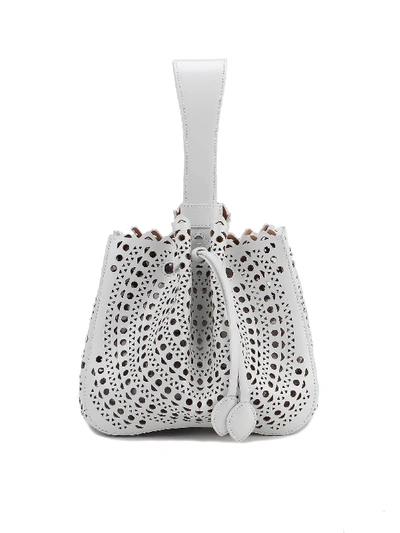 Shop Alaïa Rose Marie 19 Bag In Blanc Optique