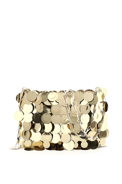 Shop Rabanne Iconic 1969 Sparkle Bag In Light Gold (gold)