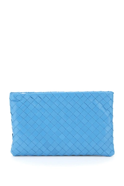 Shop Bottega Veneta Unisex Biletto Clutch In Swimming Pool Spos (light Blue)