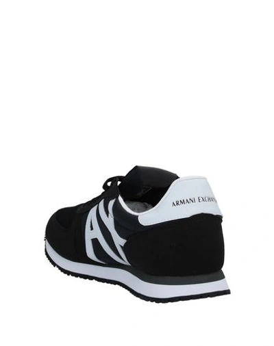 Shop Armani Exchange Man Sneakers Black Size 11.5 Textile Fibers, Rubber