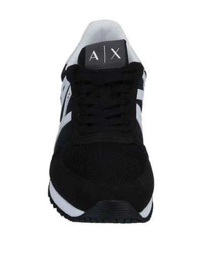 Shop Armani Exchange Man Sneakers Black Size 11.5 Textile Fibers, Rubber