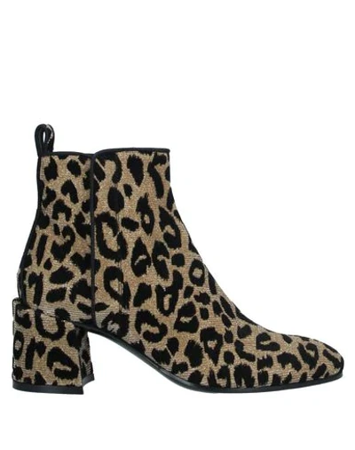Shop Dolce & Gabbana Ankle Boots In Sand