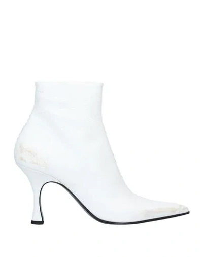 Shop Mm6 Maison Margiela Ankle Boot In White
