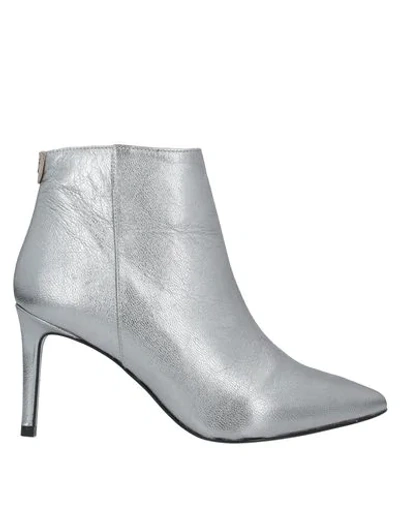 Shop Patrizia Pepe Ankle Boots In Silver