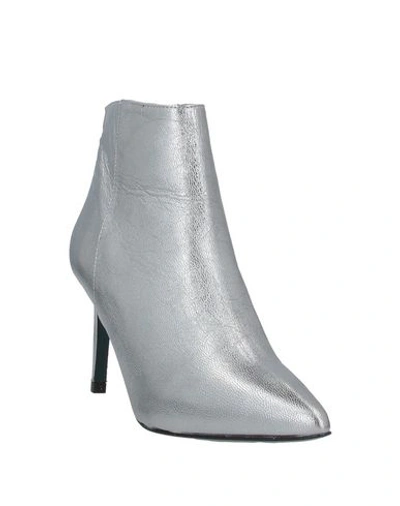 Shop Patrizia Pepe Ankle Boots In Silver