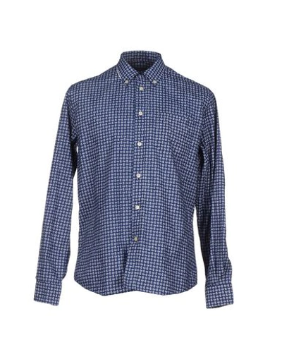 Shop Siviglia Patterned Shirt In Dark Blue