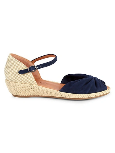 Shop Gentle Souls Lucille Espadrille Wedge Sandals In Navy