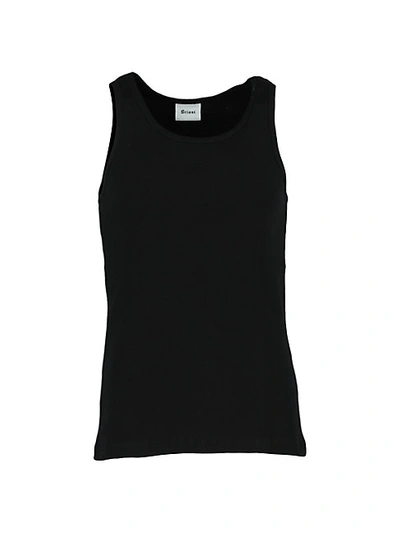 Shop Brioni Ribbed Jersey Tank In Black