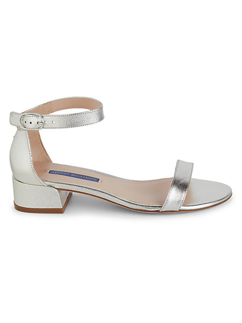 stuart weitzman metallic sandals