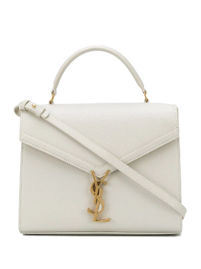 Shop Saint Laurent Cassandra Monogram Bag In Neutrals