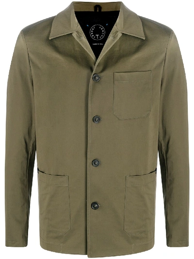 Shop Tonello Single-breasted Shirt Jacket In Green