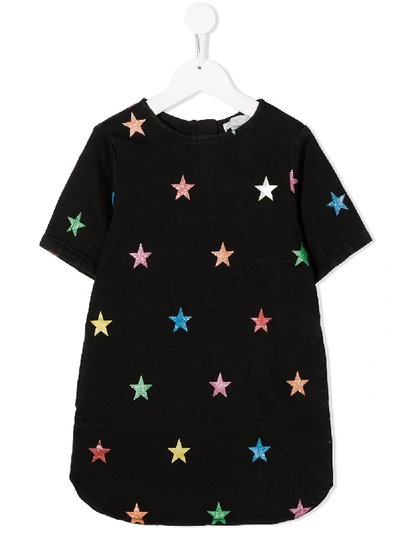 Shop Stella Mccartney Star Print Dress In Black