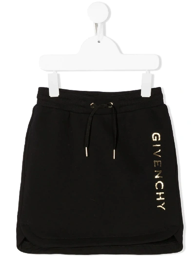 Shop Givenchy Teen Drawstring Mini Skirt In Black