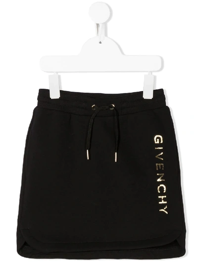 Shop Givenchy Drawstring Mini Skirt In Black