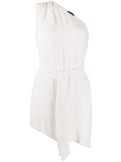 Shop Retroféte Sequin Mini Dress In White