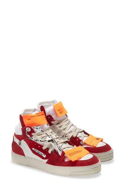 Shop Off-white Off Court High Top Sneaker In White / Red