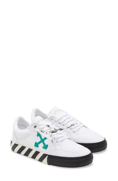 Shop Off-white Low Vulcanized Sneaker In White Green