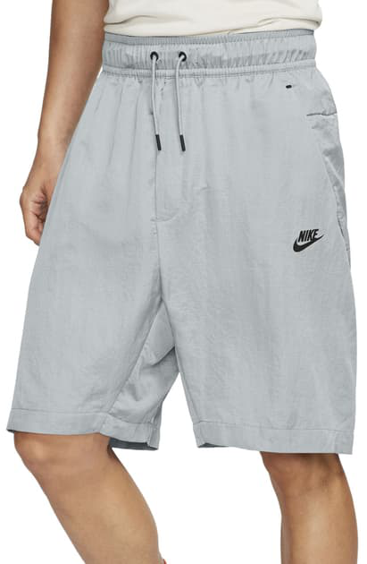Nike Sportswear Nylon Athletic Shorts In Pure Platinum/ Black | ModeSens