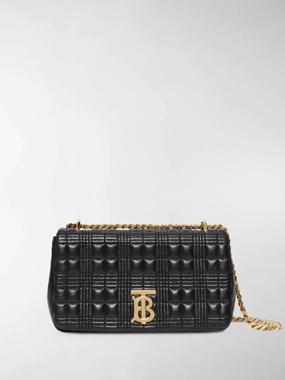 Shop Burberry Small Quilted Lola Shoulder Bag In Black