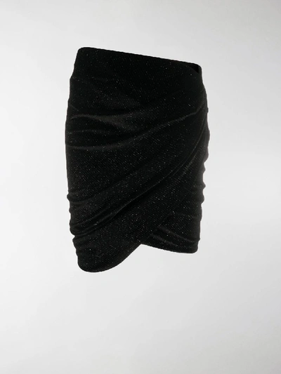 Shop Alexandre Vauthier Velvet Mini Skirt In Black