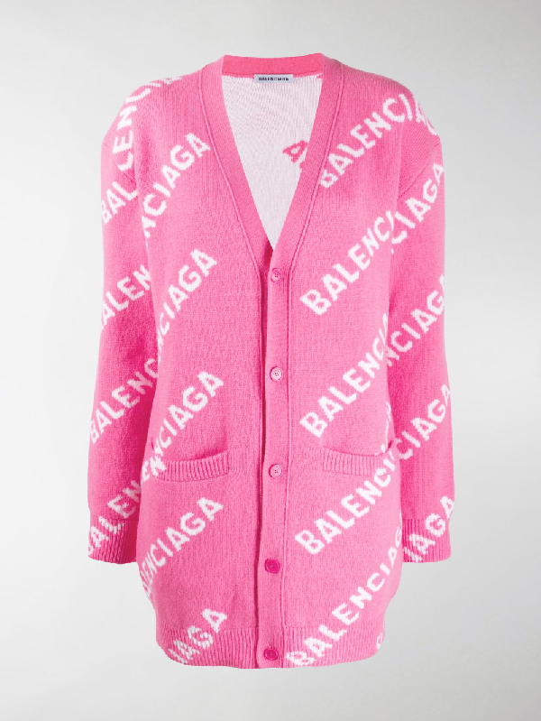 balenciaga pink logo sweater