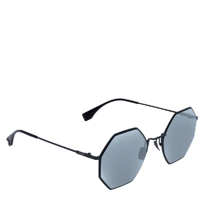 Pre-owned Fendi Black Mirror Ff 0292/s Hexagonal Sunglasses