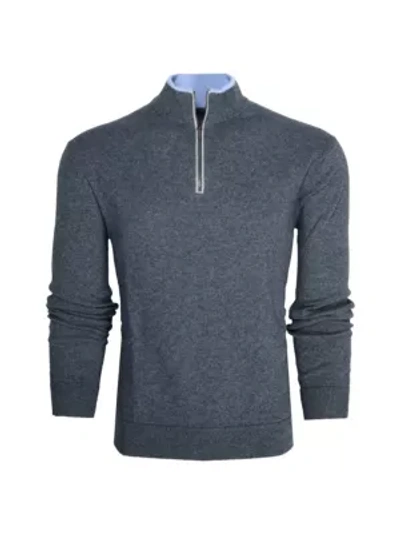 Shop Greyson Men's Sebonack Quarter-zip Pullover In Dark Grey