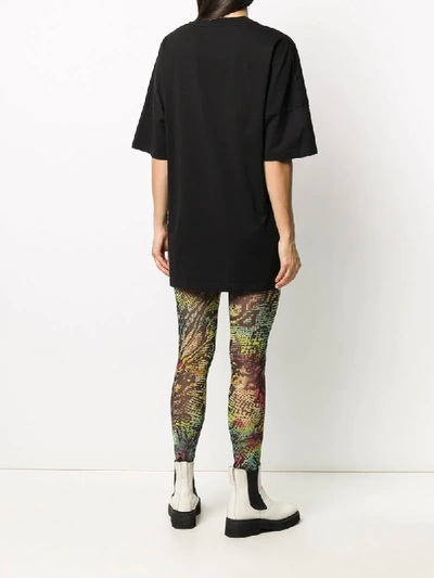 Shop Just Cavalli Graphic-print Oversized T-shirt In Black