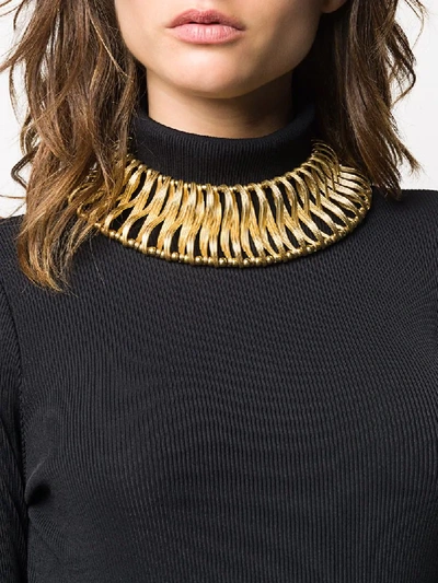 Pre-owned Chanel 1990s Linked Necklace In Gold