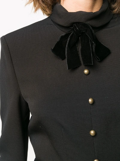 Shop Philosophy Di Lorenzo Serafini Button Detail Mini Dress In Black
