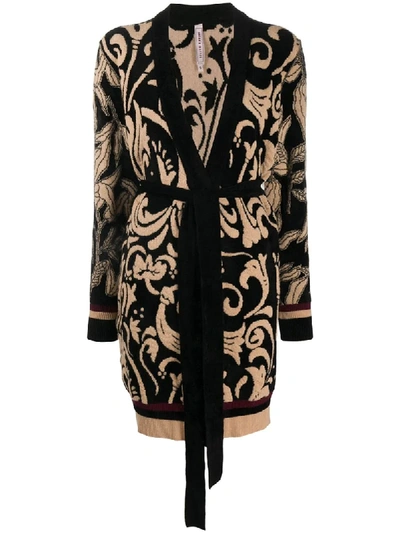 Shop Antonio Marras Tie-waist Wrap Cardigan In Neutrals