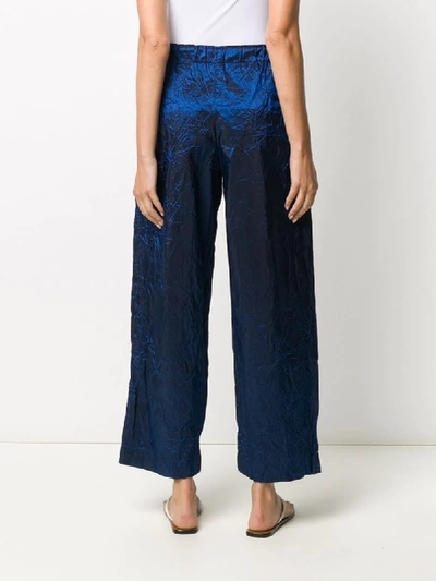 Shop Daniela Gregis Creased Pull-on Trousers In Blue