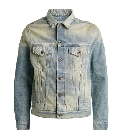 Shop Off-white Airport Tape Denim Jacket