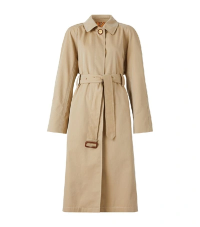 Shop Burberry Gabardine Belted Car Coat