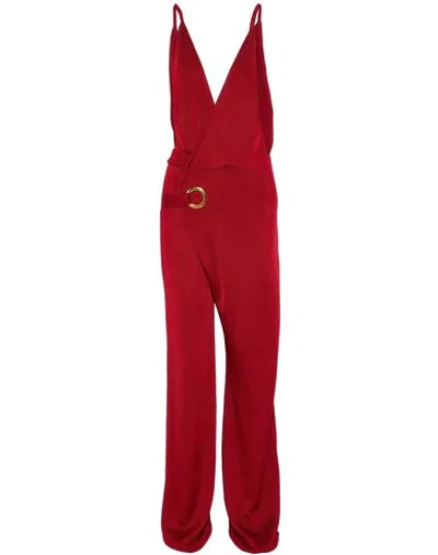 Shop Balmain Jumpsuit/one Piece In Red