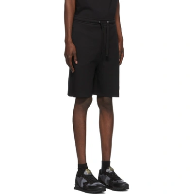 Shop Valentino Black Vltn Bermuda Shorts In 0no Nero