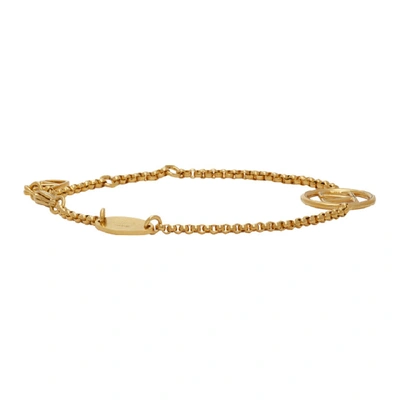 Shop Valentino Gold  Garavani Vlogo Bracelet In Cs4 Oro