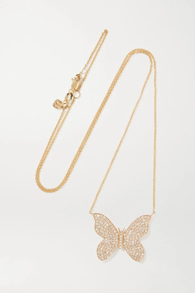 Shop Sydney Evan 14-karat Gold Diamond Necklace