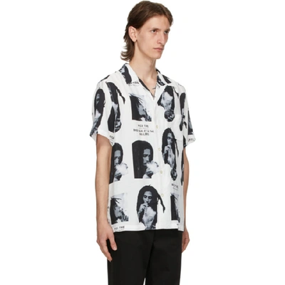 White Bob Marley Edition Hawaiian Short Sleeve Shirt